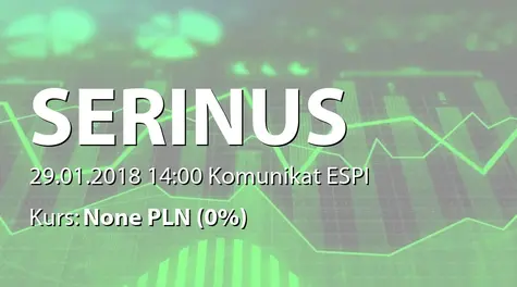 Serinus Energy Plc: Planowana zmiana siedziby i zamiar wprowadzenia akcji do obrotu na rynku AIM (2018-01-29)