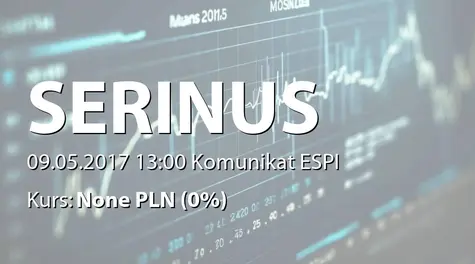 Serinus Energy Plc: Podpisanie kontraktu wykonawczego z Confind S.R.L. (2017-05-09)