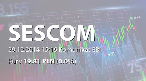 Sescom S.A.: Umowa na świadczenie usług technicznego utrzymania obiektów handlowych na terenie Polski (2014-12-29)