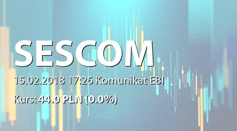 Sescom S.A.: Zmiana terminu przekazania SA-R 2016/2017 (2018-02-15)