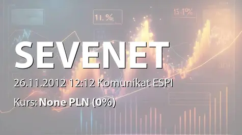 Sevenet S.A.: Korekta projektu uchwały WZA ws. podziału zysku (2012-11-26)