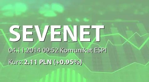 Sevenet S.A.: Wykaz akcjonariuszy posiadających co najmniej 5% głosów na NWZA z dnia 27.10.2014r. (2014-11-04)