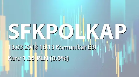 Skoczowska Fabryka Kapeluszy Polkap S.A.: Umowa z Autoryzowanym DoradcÄ (2018-03-13)