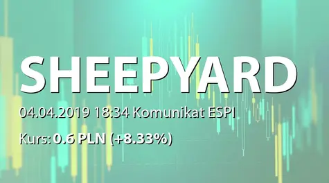 Sheepyard S.A.: Nabycie akcji przez członka RN (2019-04-04)