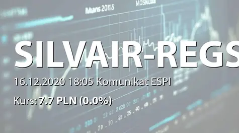 SILVAIR, Inc.: Emisja akcji zwykłych (2020-12-16)