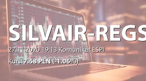 SILVAIR, Inc.: Rejestracja akcji w KDPW (2020-11-27)