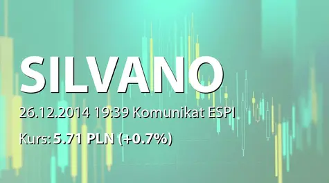 AS Silvano Fashion Group: Share buyback transactions (2014-12-26)