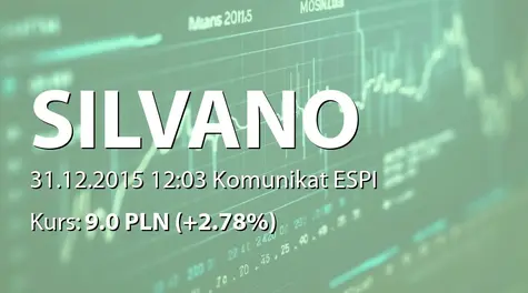 AS Silvano Fashion Group: Share buyback transactions (2015-12-31)