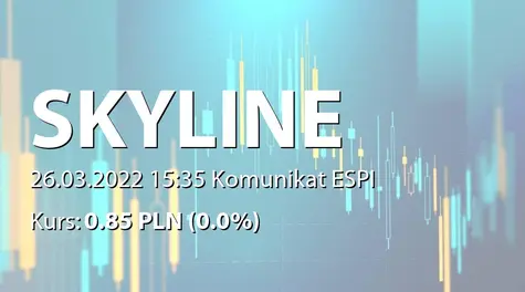 Skyline Investment S.A.: Nabycie akcji przez Dariusza Badurzyńskiego bezpośrednio i pośrednio przez Vindictia sp. z o.o. (2022-03-26)