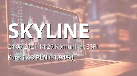 Skyline Investment S.A.: Zbycie akcji przez Venta Invest sp. z o.o. - korekta (2021-09-24)