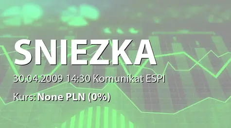 Fabryka Farb i Lakierów Śnieżka S.A.: Zakup akcji własnych w celu umorzenia (2009-04-30)