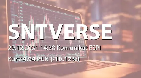 SYNTHAVERSE S.A.: Umowa o dofinansowanie z PARP - korekta (2021-12-29)