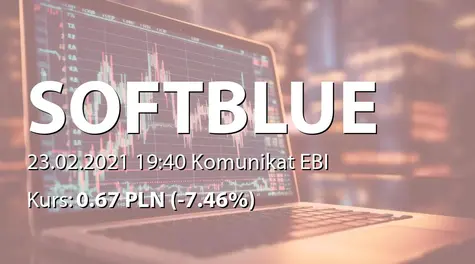 SoftBlue S.A.: Korekta raportu EBI 6/2021 (2021-02-23)