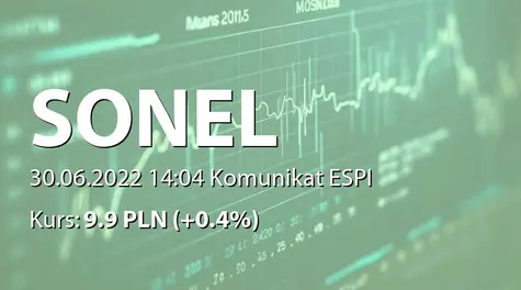 Sonel S.A.: Wypłata dywidendy - 0,50 PLN (2022-06-30)
