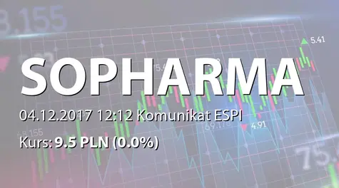 Sopharma AD: Raport za listopad 2017 (2017-12-04)