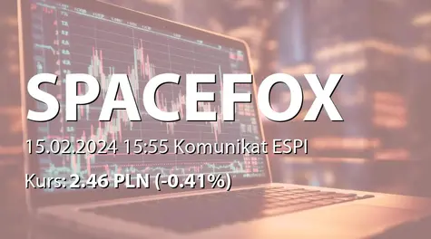 Space Fox Games S.A.: Sprzedaż akcji przez Marcina Kuciapskiego (2024-02-15)
