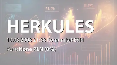 Herkules S.A. w restrukturyzacji: Sprzedaż akcji przez osobę powiązaną (2008-03-19)