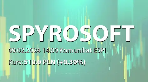 SpyroSoft S.A.: Dokonanie i otrzymanie darowizny (2024-02-09)
