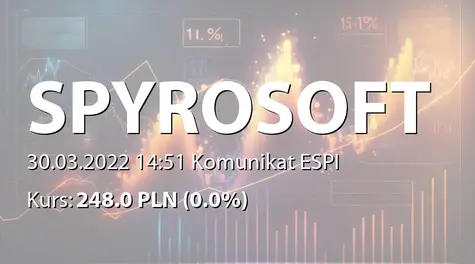 SpyroSoft S.A.: Negocjacje ws. przejęcia pakietu kontrolnego akcji podmiotu z branży (2022-03-30)