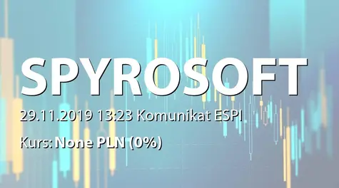 SpyroSoft S.A.: Przystąpienie do systemu ESPI (2019-11-29)