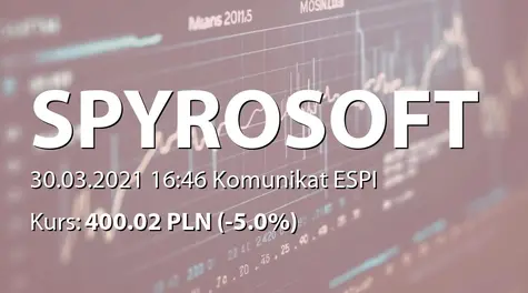 SpyroSoft S.A.: Rozpoczęcie przeglądu potencjalnych opcji strategicznych (2021-03-30)