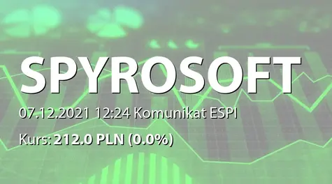 SpyroSoft S.A.: Zbycie akcji przez dyrektora (2021-12-07)