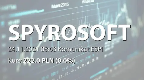 SpyroSoft S.A.: Zbycie akcji przez dyrektora (2021-11-24)