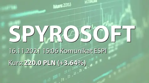 SpyroSoft S.A.: Zbycie akcji przez osobę powiązaną (2021-11-16)