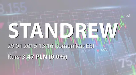 Standrew S.A.: Terminy przekazywania raportów w 2016 roku (2016-01-29)