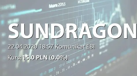 SUNDRAGON S.A.: Zmiana terminu przekazania SA-R 2019 (2020-04-22)