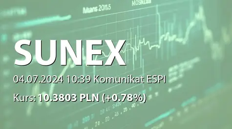 Sunex S.A.: Przychody zrealizowane w II kwartale 2024 roku (2024-07-04)