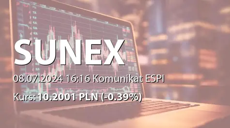 Sunex S.A.: Uchwała Zarządu ws. emisji akcji serii E (2024-07-08)