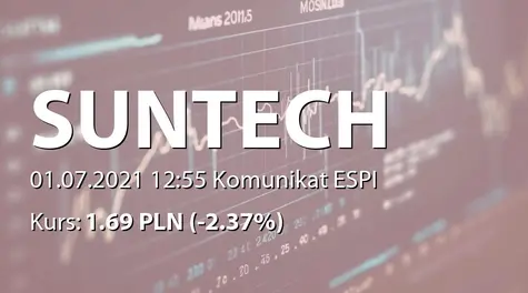 Suntech S.A.: ZWZ - akcjonariusze powyżej 5% (2021-07-01)