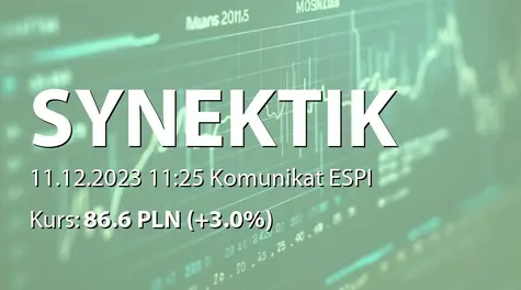 Synektik S.A.: Korekta numeru raportu ESPI 60/2023 (2023-12-11)