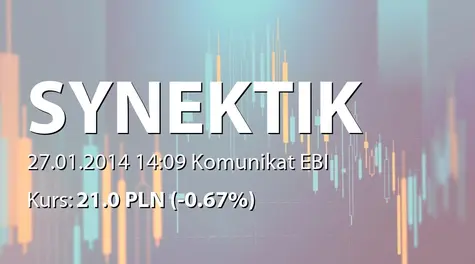 Synektik S.A.: Korekta raportu nr 8/2014 (2014-01-27)