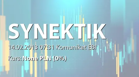 Synektik S.A.: SA-QSr4 2012 (2013-02-14)