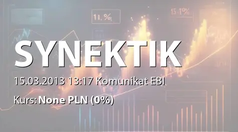 Synektik S.A.: Umowa Iason sp. z.o.o. z  Samodzielnym Publicznym Szpitalem Klinicznym nr 4 w Lublinie - 1,73 mln zł (2013-03-15)