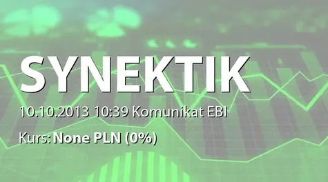 Synektik S.A.: Umowa z  Wojskowym Instytutem Medycznym - 3,5 mln zł (2013-10-10)