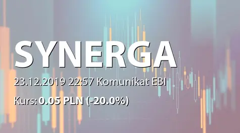 SYNERGA.fund S.A.: KRS - zarejestrowanie obniżenia kapitału i zmian w statucie (2019-12-23)