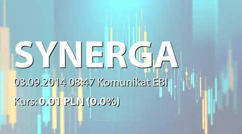 SYNERGA.fund S.A.: NWZ - podjęte uchwały: zmiana uchwały w spr. scalenia akcji, zmiany oznaczenia akcji i zmian w statucie (2014-09-03)