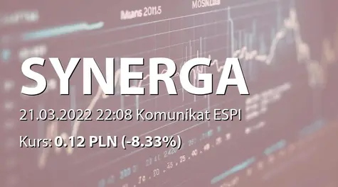 SYNERGA.fund S.A.: Wniosek o zawieszenie obrotu akcjami (2022-03-21)