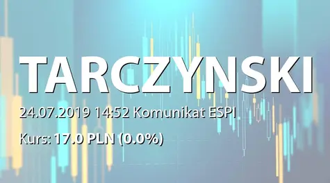 Tarczyński S.A.: NWZ - akcjonariusze powyżej 5% (2019-07-24)