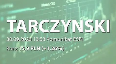 Tarczyński S.A.: Pierwsze wezwanie akcjonariuszy do złożenia dokumentów akcji (2020-09-30)