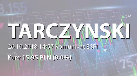 Tarczyński S.A.: Plan połączenia z Tarczyński Marketing sp. z o.o. (2018-10-26)