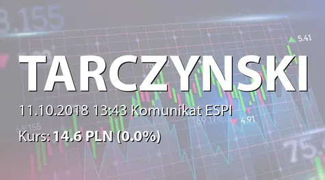 Tarczyński S.A.: Pośrednie nabycie akcji przez Elżbietę i Jacka Tarczyńskich (2018-10-11)