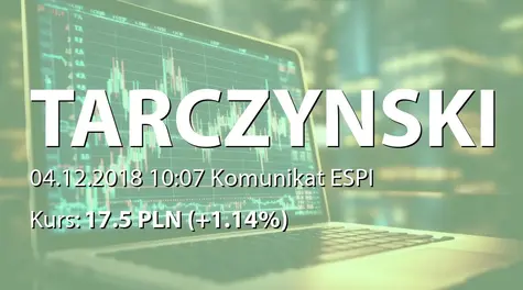 Tarczyński S.A.: Postanowienie o stwierdzenie wykonalności poprzez nadanie klauzuli wykonalności wyrokowi Sądu Arbitrażowego ad hoc (2018-12-04)