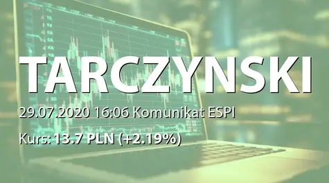 Tarczyński S.A.: Pozytywna ocena wniosku ws. podziału zysku (2020-07-29)