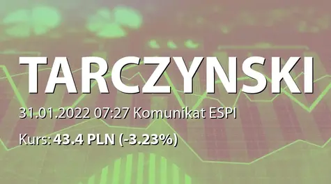 Tarczyński S.A.: Terminy przekazywania raportów okresowych w 2022 roku (2022-01-31)