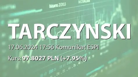 Tarczyński S.A.: ZWZ - podjęte uchwały: wypłata dywidendy - 2,90 PLN, zmiany w RN (2024-06-17)