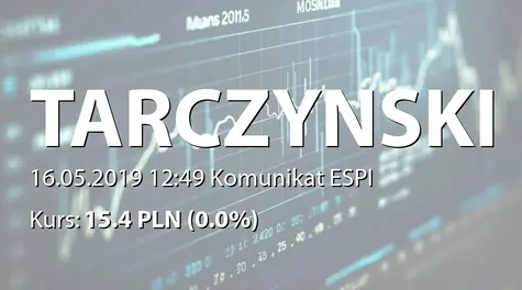 Tarczyński S.A.: ZWZ - ogłoszenie i projekty uchwał: zysk na kapitał zapasowy (2019-05-16)